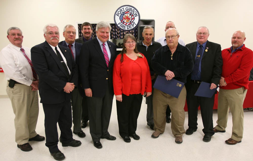 Senator Nozzolio honors Port Gibson Fire Department members for their